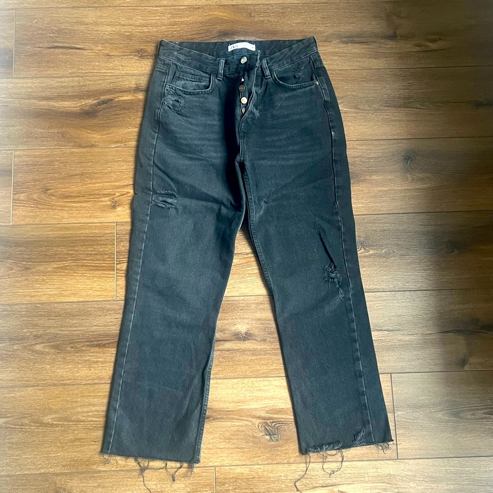 Zara black ankle jeans
